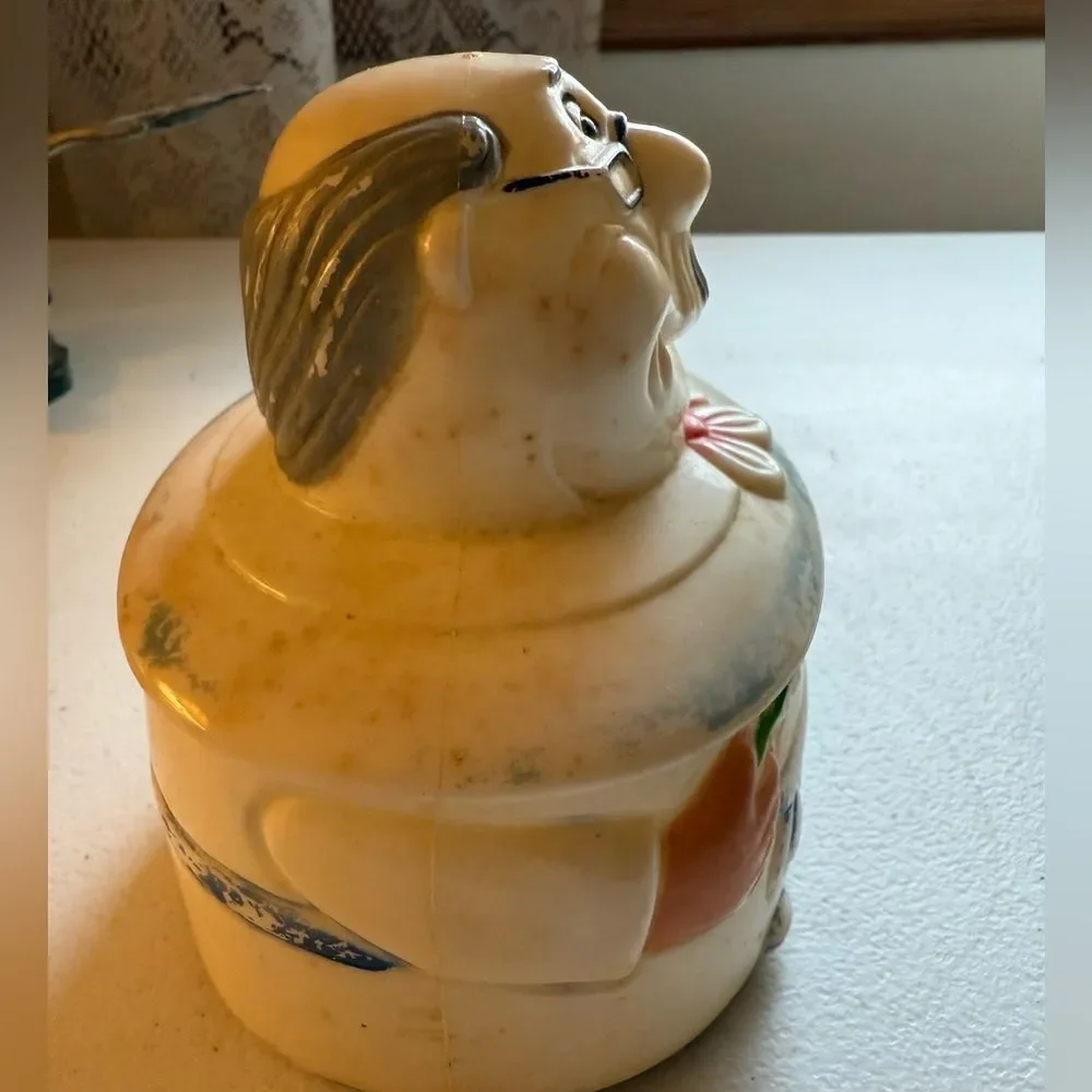 Vintage Denture Holder Chopper Hopper Plastic Bathroom teeth container